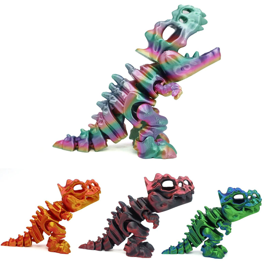 Yiran toy Drachen-Spielzeuge Tyrannosaurus Rex Skelett Dinosaurier Miniaturfiguren violett - Bild 2