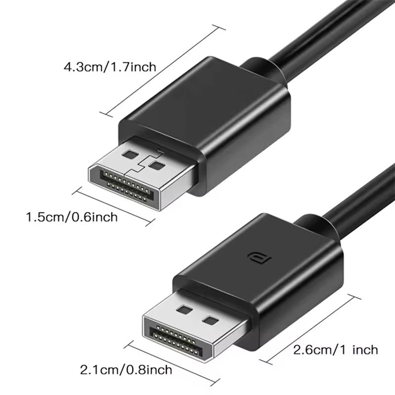 OUIO DisplayPort zu DisplayPort Kabel Schwarz 1,8 m für PC Laptop TV und Monitor - Bild 5