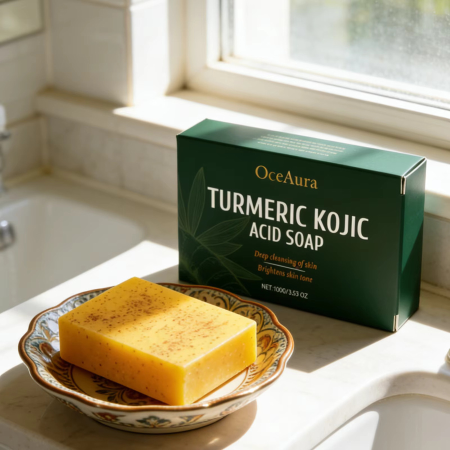 OceAura Kurkuma-Kojisäure-Seife, Körperpflege, Unisex - Bild 3