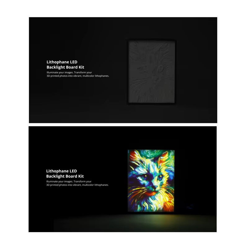 Bambu Lab CMYK LED Lithophan Bundle mit PLA 3D-Druck Set für mehrfarbige Foto-Dekoration - Bild 1