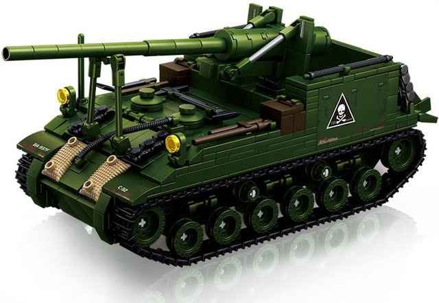 Militärisches MOC Armee Hauptkampfpanzer gepanzertes Fahrzeug, Bausteine Set, ab 14 Jahren - Bild 1