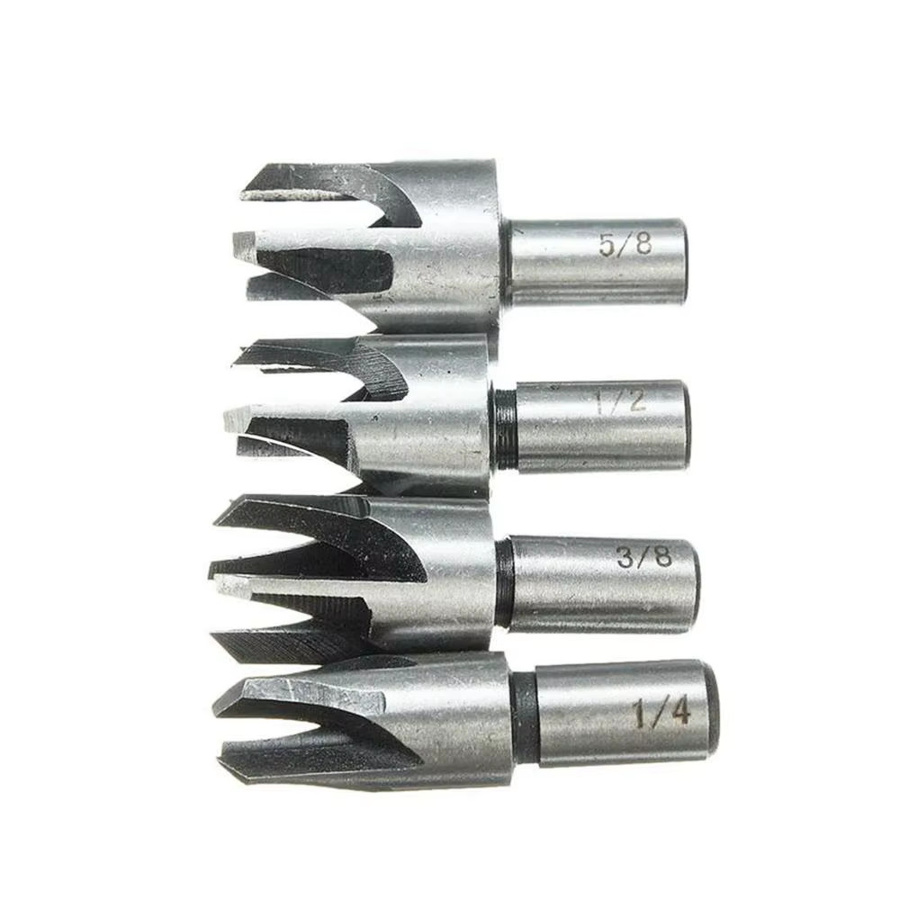 Holzstopfenschneider Set in Silber mit verschiedenen Größen von 6 mm bis 16 mm und 1/4 bis 5/8 Zoll - Bild 4