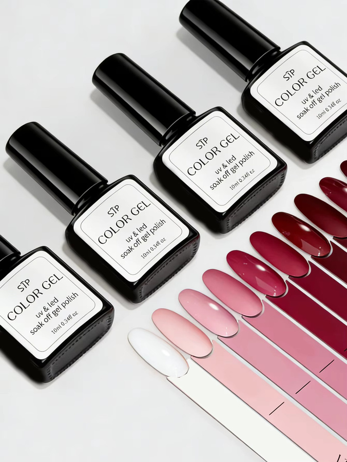 SJP Nagellack-Set, 1/5-teilig, rosa, Gel, glänzend, 10 ml - Bild 4