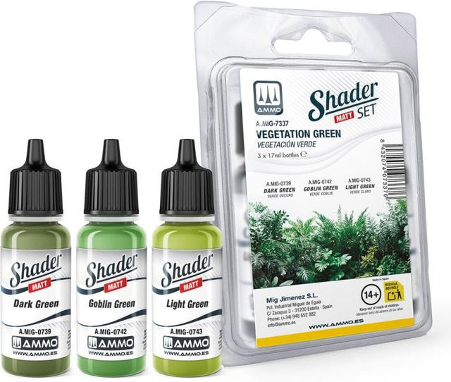 AMMO by MIG Jimenez Matt Shader Set Vegetation Green, Natur, Grün - Bild 1