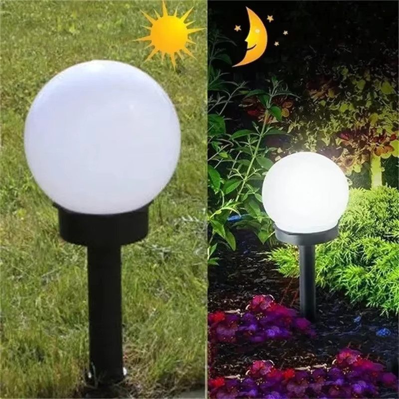 Heinast Solar LED Glühbirne Kugelform für Garten und Außenbereich, Weiß/Schwarz, Wasserdicht - Bild 4