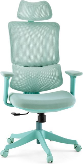 MyBuero Home Office Bürostuhl Ergomy Colore mit Armlehnen aus Stoff und Netzstoff, höhenverstellbar - Bild 1