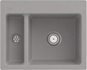 Villeroy & Boch Küchenspüle Subway 60 XM Flat bündig aus Keramik mit Ablaufgarnitur und Handbetätigung in Fossil - Bild 1