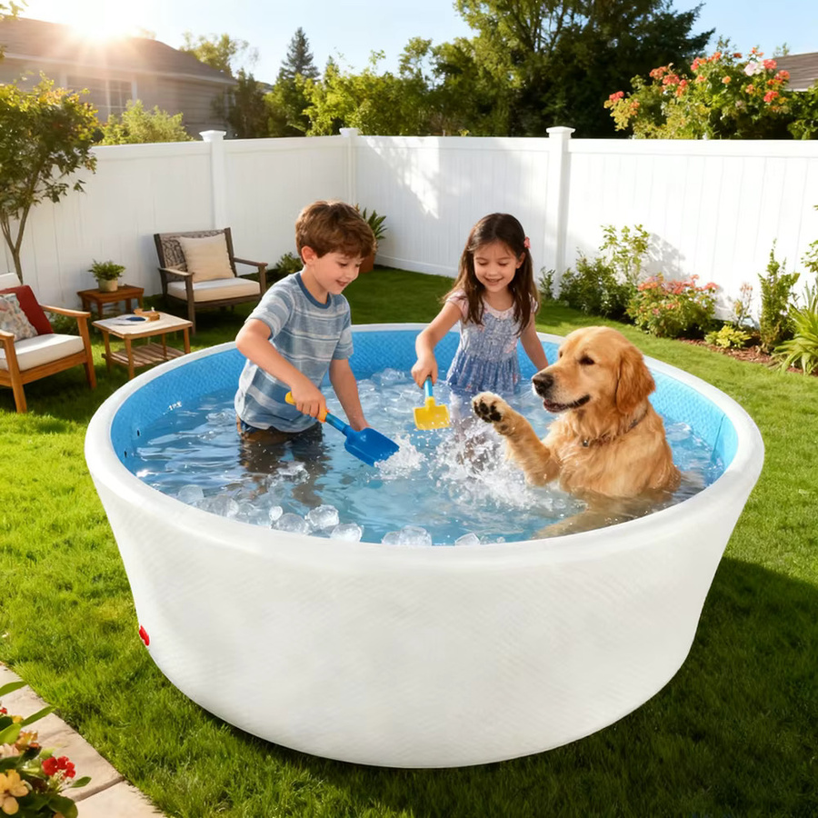 3M Runder aufblasbarer Drop-Stitch Spa-Pool aus langlebigem PVC für Kinder - Bild 4