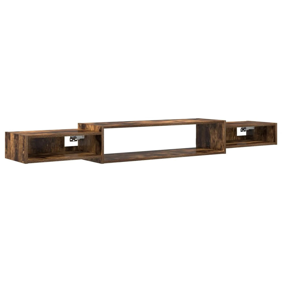 vidaXL Wandmontierter TV-Schrank Modern in Geräuchert Eiche, B/H/T: 180 x 28 x 21 cm - Bild 2