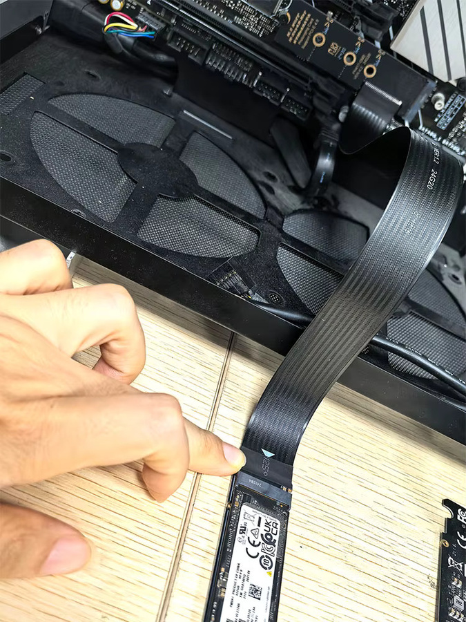 VODOOL M.2 NVMe PCIe 4.0 SSD Verlängerungskabel für M.2 2230 2242 2260 2280 in Schwarz - Bild 5