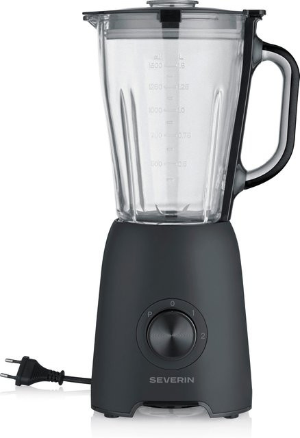 Severin Standmixer SM 3722 in Schwarz mit Edelstahl- und Kunststoffkomponenten sowie Pulse-Funktion - Bild 1