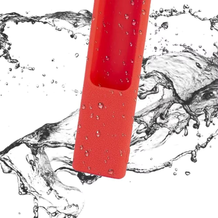 Silikon Schutzhülle mit Litschi Muster für Samsung Solar Fernbedienung BN59-01385 und 01358d in Rot, leuchtend und stoßfest - Bild 2
