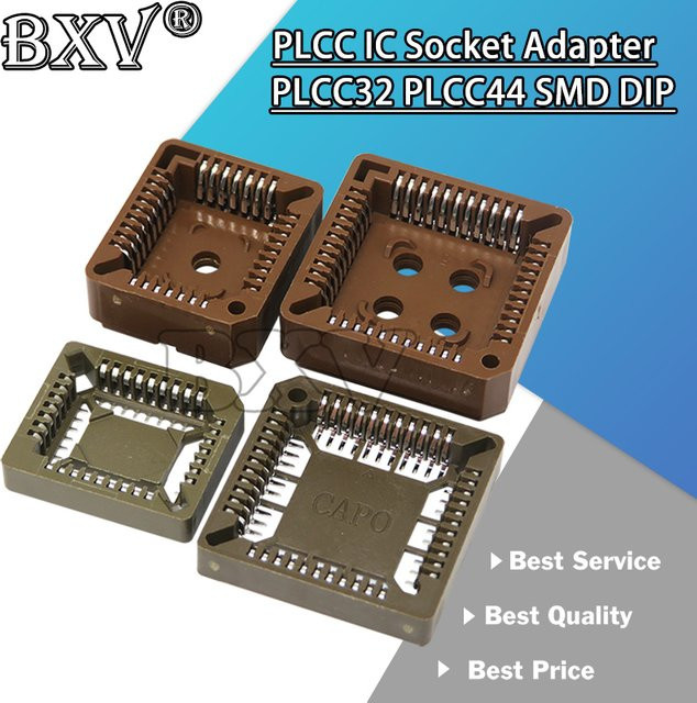 10er Set PLCC IC Sockel Adapter für SMD zu DIP, PLCC32 und PLCC44 kompatibel - Bild 1