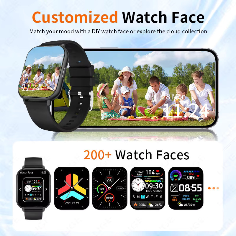 LIGE Smartwatch, Grün, Silikon, Unisex, Wasserdicht, Bluetooth - Bild 5