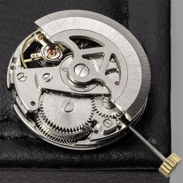 Geekthink Uhrenwerk, Automatik, 27 mm, Silber, Rubin - Bild 1
