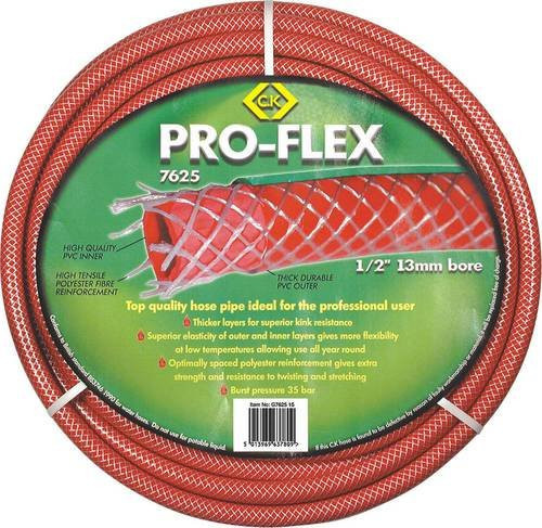 C.K Pro-Flex Gartenschlauch Rot, Durchmesser: 13 mm, Länge: 30 m, 1/2 Zoll - Bild 1