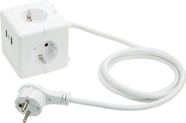 TRONIC Steckdosenwürfel mit USB-Ports in Weiß - Bild 1