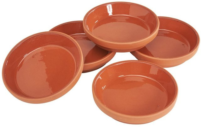 Terrakotta-Unterteller Set mit einem Innendurchmesser von 8,5 cm, 5 Stück - Bild 1
