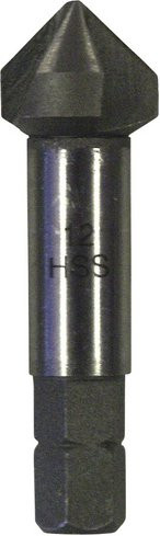 Connex Senkbohrer aus Edelstahl mit 1/4-Zoll Sechskant, Durchmesser: 12 mm, grau - Bild 1