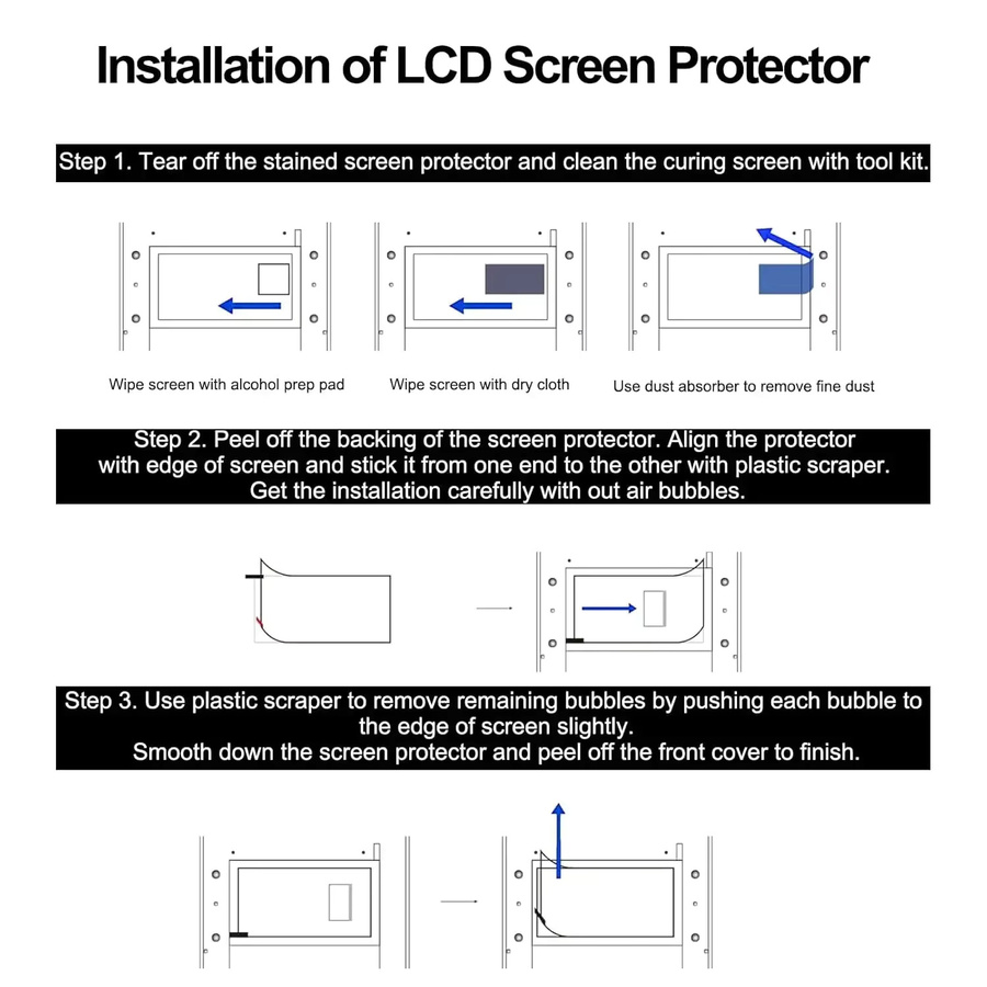5 Stück kratzfeste transparente Schutzfolien für den Phrozen Sonic Mighty 8K LCD-3D-Drucker - Bild 5