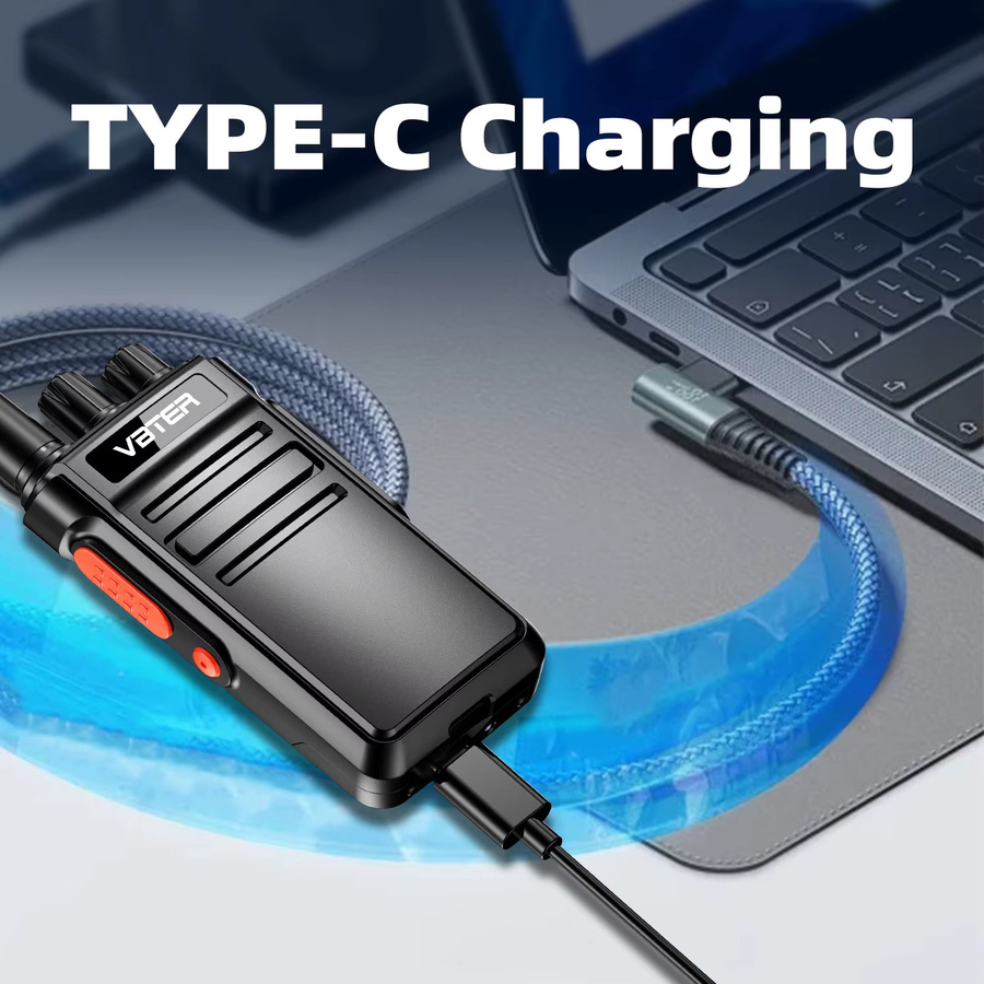 2 Stück VBTER Walkie-Talkie UHF PMR446 mit 1800 mAh Akku in Schwarz - Bild 2