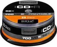 Intenso CD-R Rohlinge Multicolor, 25er Spindel, 80 Min. / 700 MB, beschreibbar - Bild 1