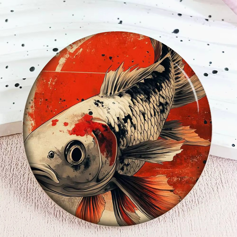 Bilibili Brosche, Japanischer roter Koi-Fisch, Anime-Anstecknadel, Unisex - Bild 4
