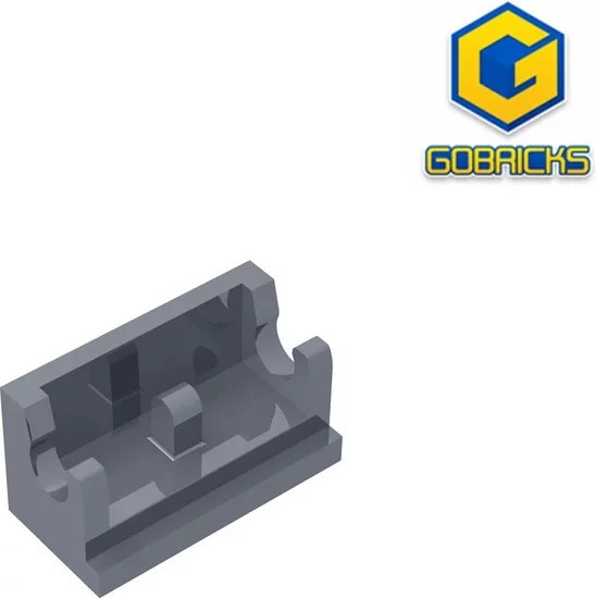 Gobricks GDS-829 Scharnierstein 1 x 2 Basis, Zubehör, Grau - Bild 1