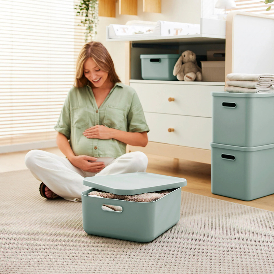 Rotho Babydesign Aufbewahrungsbox KAYO stapelbar, grün, 29 l, BPA-frei, aus recyceltem Kunststoff - Bild 2
