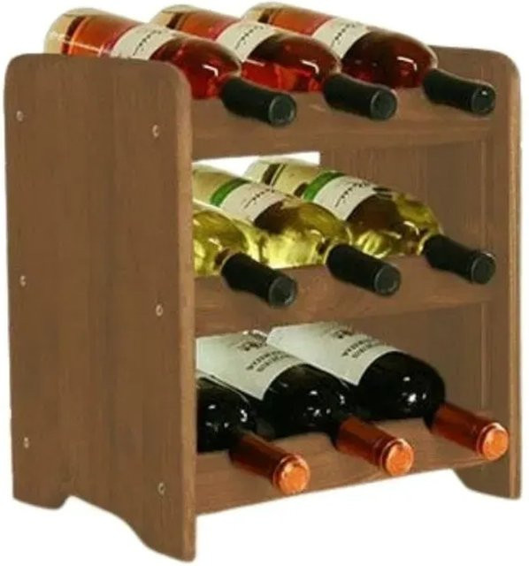 PROREGAL Pinotwine C Weinregal aus massivem Kiefernholz, Braun geölt, H x B x T: 36 x 34,4 x 26,5 cm - Bild 1