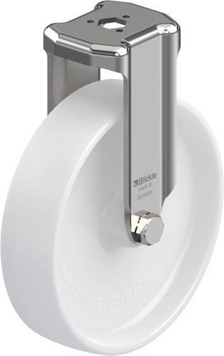 Blickle Bockrolle BKRXA-PO 126G aus Edelstahl in Weiß mit 125 mm Rad-Durchmesser und 120 kg Tragfähigkeit - Bild 1