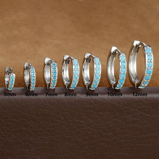 TuiYing Creolen Edelstahl, Kristall Zirkonia, 9mm, Unisex - Bild 1