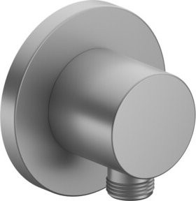 Keuco Schlauchanschluss IXMO mit Rosette rund in Aluminium-Finish Matt Silber - Bild 1