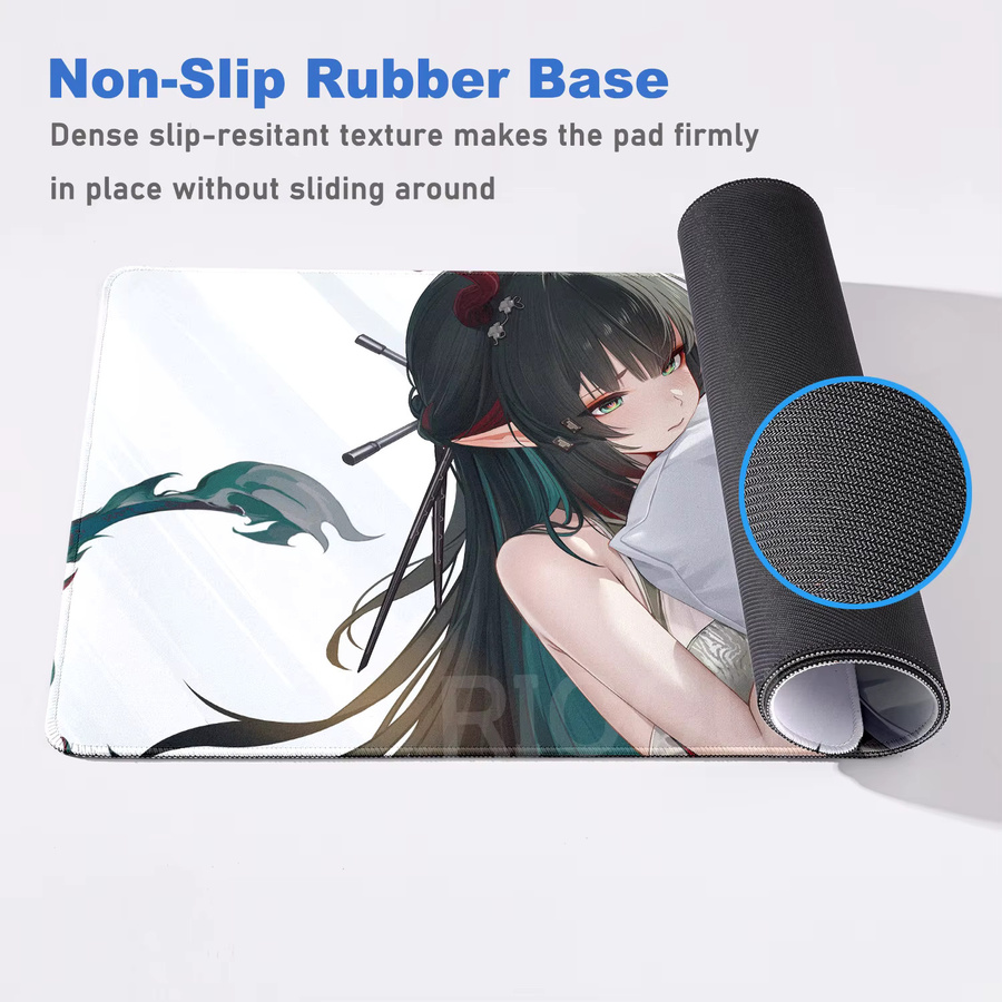 Riccu Gaming Mauspad XXL mit HD-Druck Anime-Mädchen Zhuang Fangyi Arknights Endfield Schutz-Mauspad in Multicolour - Bild 3