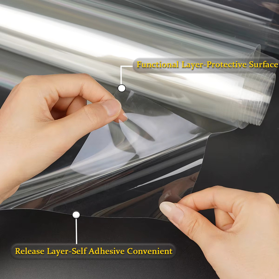 Transparente Sicherheitsfensterfolie selbstklebend als Glasschutzfolie zur Erhöhung der Glassicherheit, Farbe: Transparent, Breite: 30 cm, Höhe: 50 cm - Bild 4