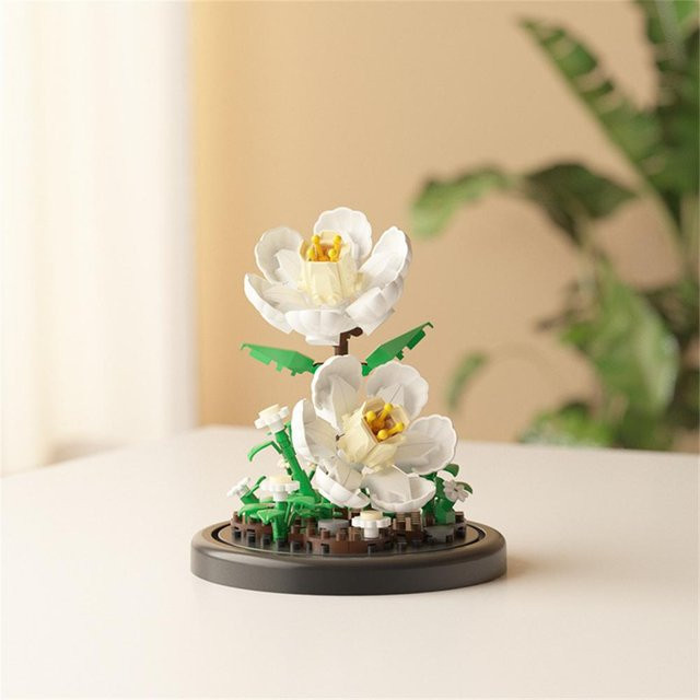 DBPALY Ewiger Blumenstrauß Mikro-Bausteine Blumenmodell DIY Ziegelspielzeug - Bild 1