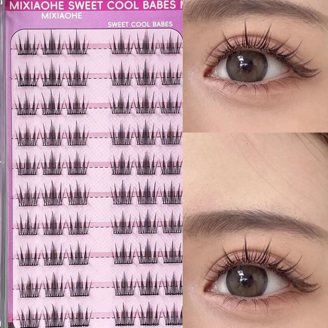 Mixiaohe Selbstklebende Wimpern, 10-13mm, Natürlich, Unisex - Bild 1