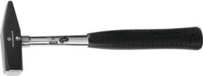 Peddinghaus Schlosserhammer aus Schmiedestahl mit Stahlrohrstiel in Schwarz, 500 g - Bild 1