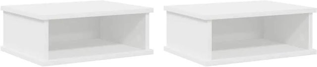 Set aus 2 vidaXL Nachttischen in Weiß aus Holzwerkstoff, B/T/H: 40 x 31 x 15 cm - Bild 1