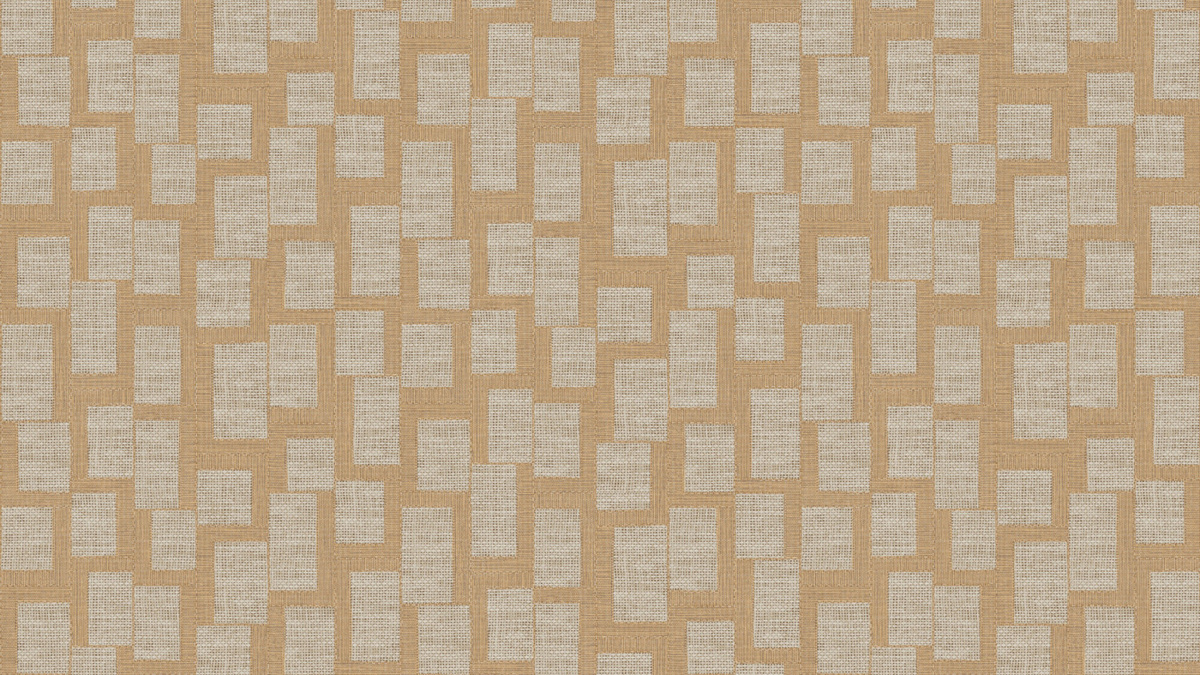 Arte Essentials Tapete Esparto Africano Honeycomb in Gelb und Beige mit geometrischem Muster und Vliesbeschichtung - Bild 1
