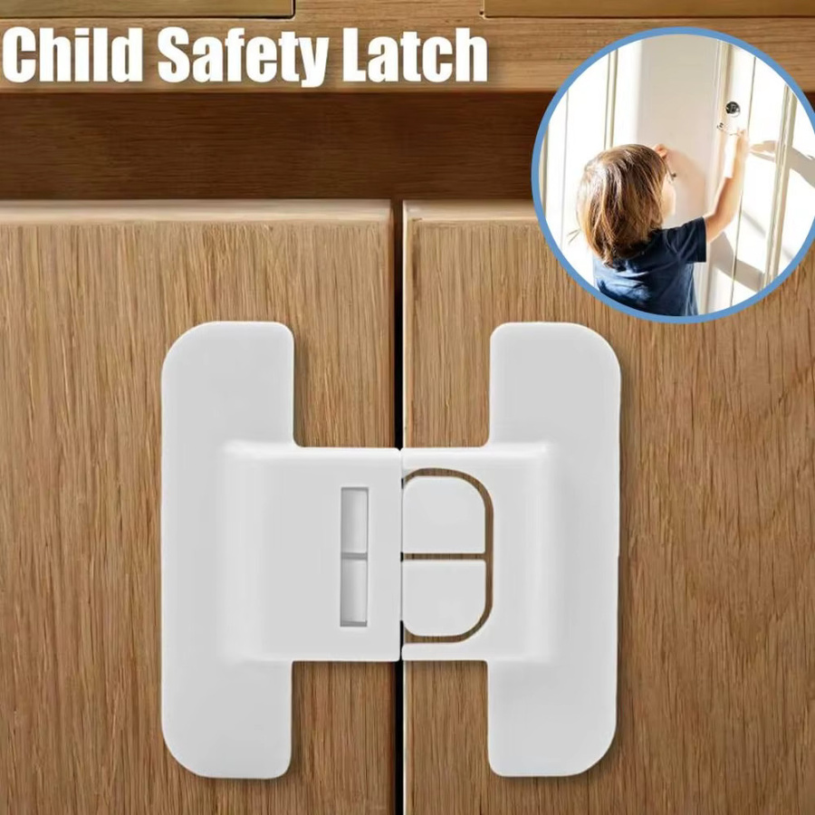 DHDH Kindersicherung für Kühlschränke und Schubladen, selbstklebendes Baby-Sicherheitsschloss ohne Bohren, Weiß - Bild 3