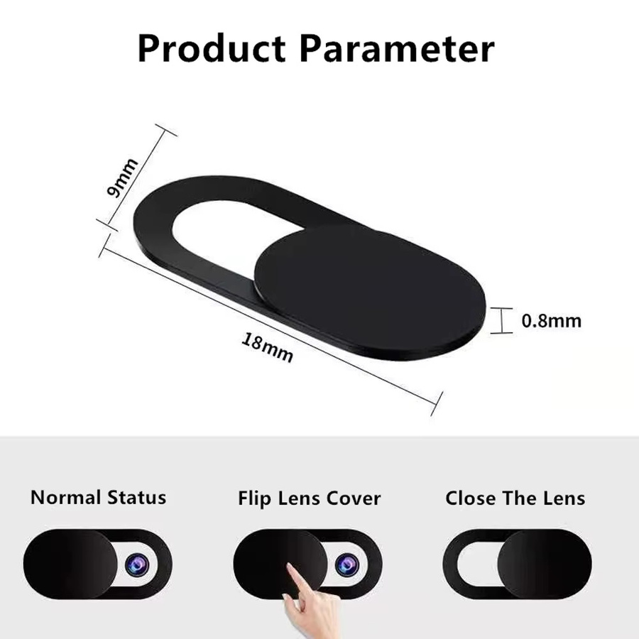 DYM Webcam Abdeckung Set für Laptop, Tablet und Smartphone in Schwarz, 5 oder 10 Stück, Privacy Aufkleber für iPad, PC und Macbook - Bild 4