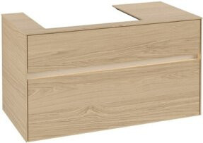 V&B Waschtischunterschrank Collaro mit LED-Beleuchtung, B/T/H: 100 x 54,8 x 50 cm, Farbe: Nord Oak - Bild 1
