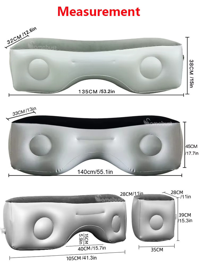 Camebust Luftmatratze Tragbares Aufblasbares Bett als Reisebett oder Autobett Breite: 140 cm, Tiefe: 45 cm - Bild 7