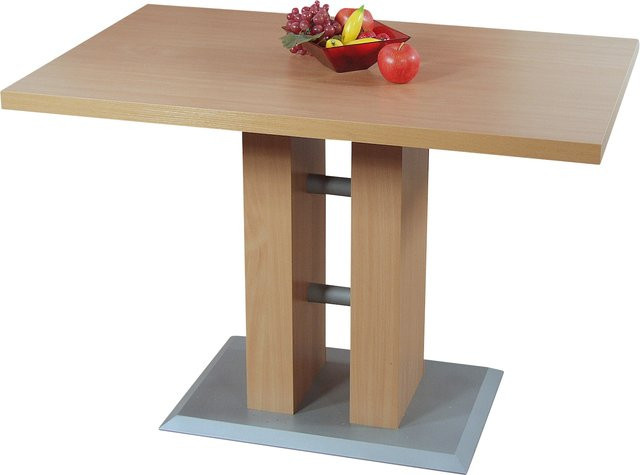Säulentisch Andrea von Möbel direkt online in Beige mit Holzoptik, B: 110 cm, T: 70 cm - Bild 1