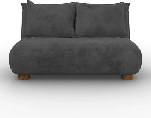 Bessagi Home Schlafsofa Bella Click-Clack in Dunkelgrau Bouclé mit verstellbarer Kopfstütze und abnehmbaren Bezügen - Bild 1