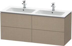 Duravit Waschtischunterschrank L-Cube wandhängend mit 4 Schubladen, Farbe: leinen, B/H/T: 129 x 48,1 x 55 cm - Bild 1