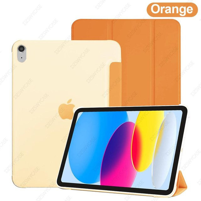 Schutzhülle für iPad 10. Generation 10,9 Zoll und iPad 11. Generation 11 Zoll mit mattierter Rückseite und Auto-Wake-Sleep-Funktion in Orange - Bild 1