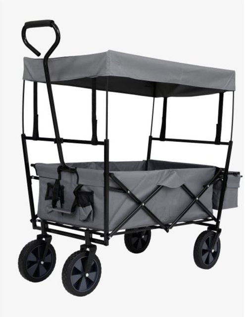 Faltbarer Bollerwagen mit Dach und 70kg Tragkraft - Bild 1