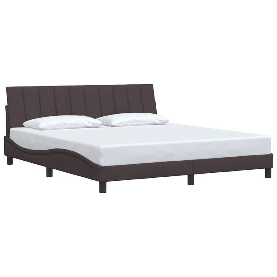 vidaXL Bettgestell mit Stoffbezug in Dunkelbraun, B/T/H: 180 x 200 x 185 cm - Bild 2